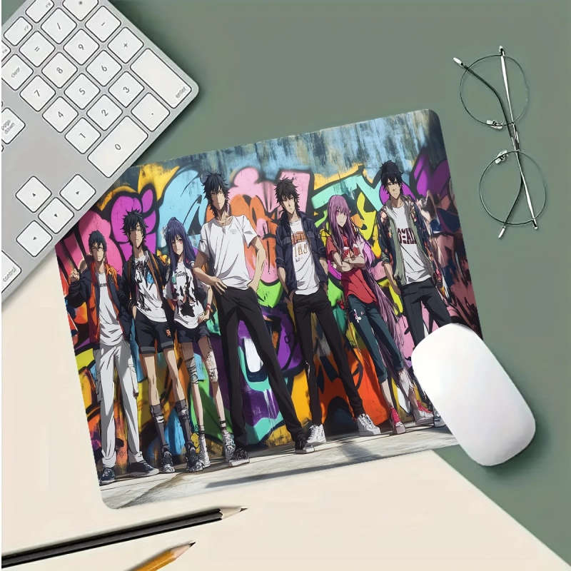 1pc 21x26cm Vibrant Graffiti Anime Character Mouse Pad Durable Rubber Desk Mat