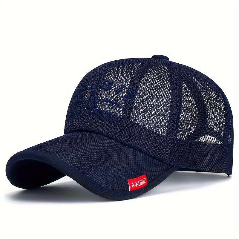 1pc Summer Breathable Mesh Hat For Men And Women Casual Trucker Hat Adjustable Soft Top Baseb