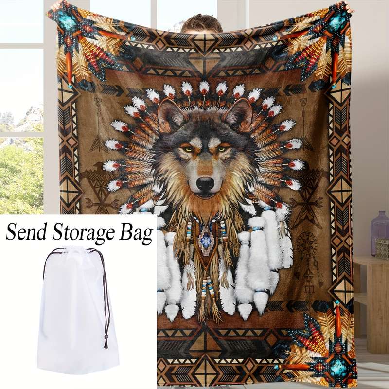 1ps Blanket Size 50Inx60In 130Cmx150Cm Ad'dFree Storage Bag