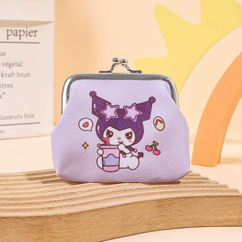 1pc Compact Sanrio Bag Easy to Carry Kitty Kuromi Wallet Fun Coin Pouch Cute Storage Bag Coin C