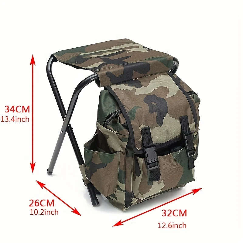 1pc Camping Stool with Bag Foldable Portable Lightweight and Stable Christmas Gift Color Sent Random