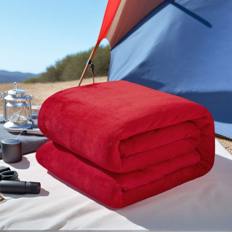 1ps Blanket Color Bright Red size 70x100cm 28x39in