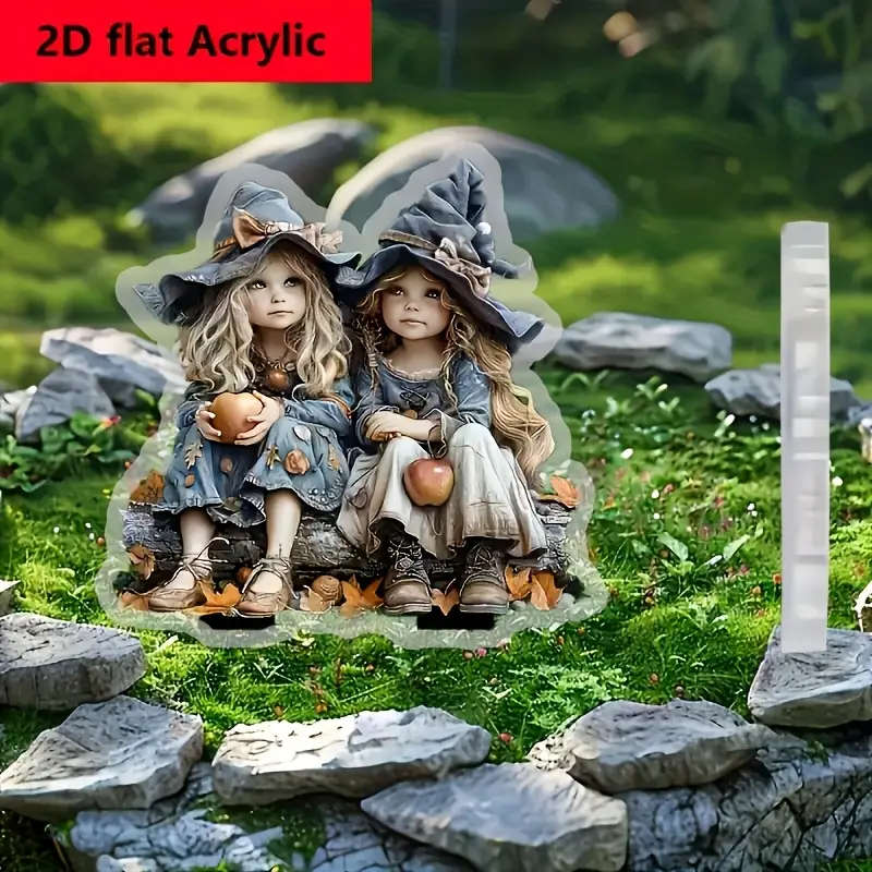 1pc 2D Flat The 2D Acrylic Insert Is Suitable For Decorating Courtyards And Lawns It Offers A Unique