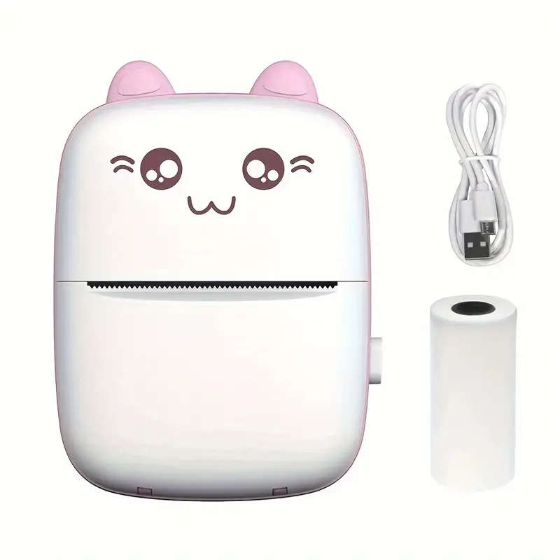 1pc Wireless Mini Thermal Printer Wireless Mini Thermal Printer Portable Label Maker 200dpi