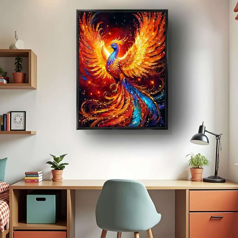 1000pcs Vibrant Phoenix Jigsaw Puzzle Majestic Mythical Creature Art DIY Wall Deco