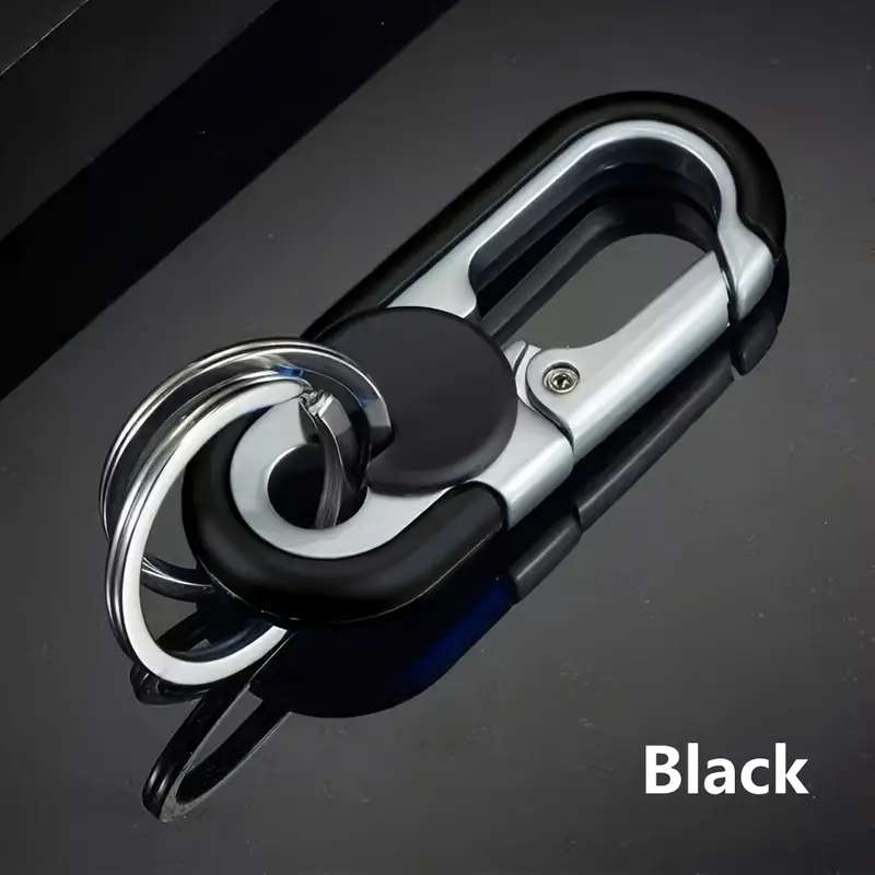 Men's Fashion Black Metal Alloy Car Keychain