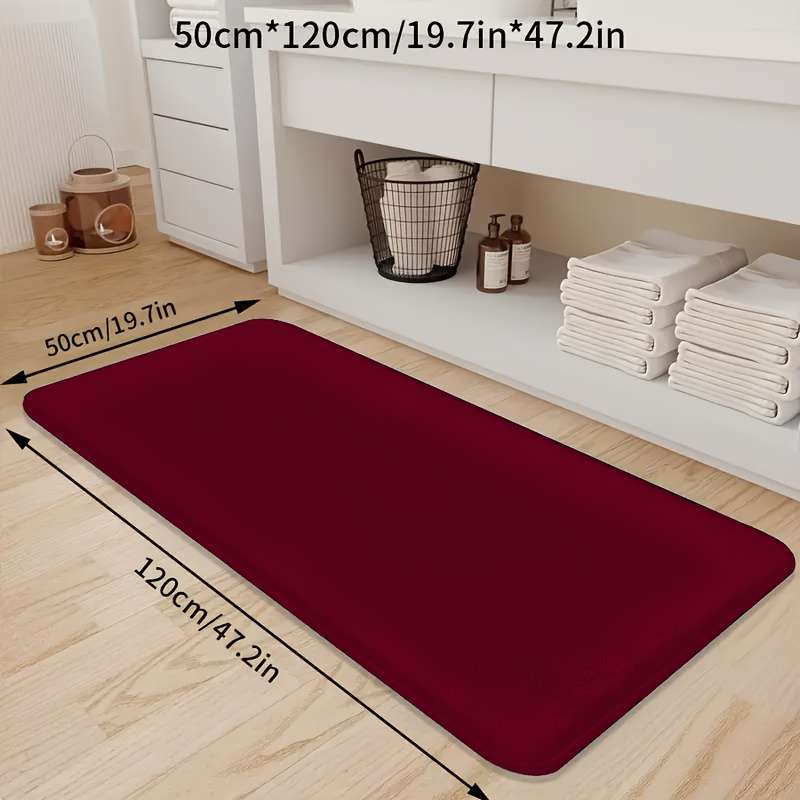 1Pc Burgundy 50x150cm Floor Mat