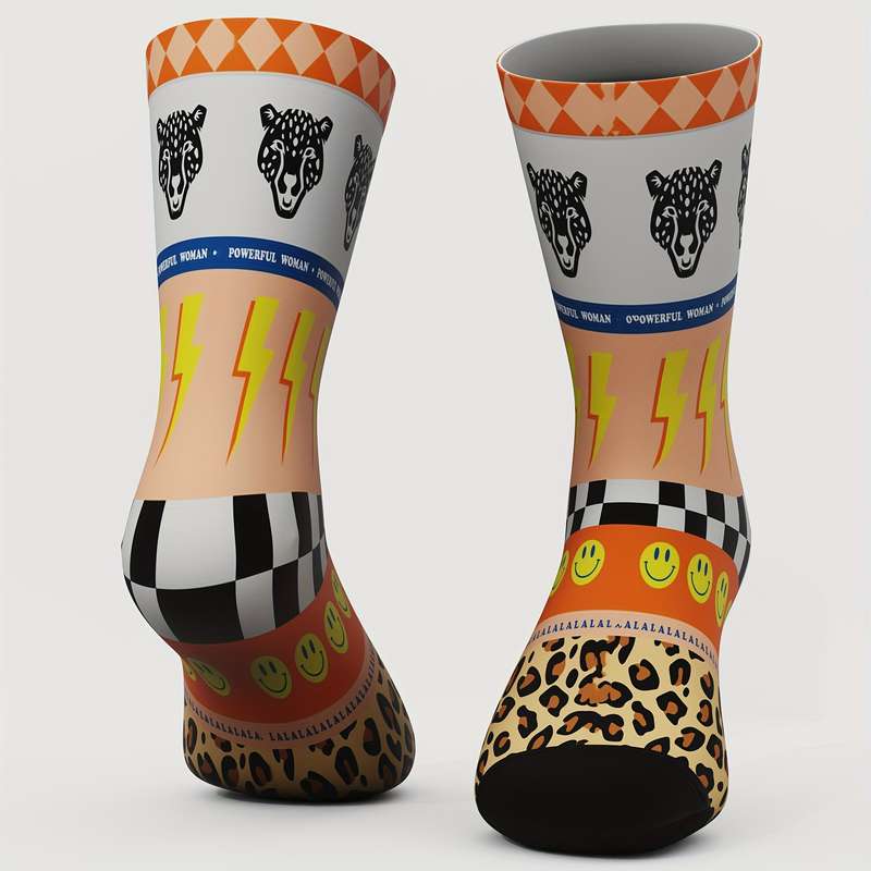 1 Pair Multicolor Size M Socks