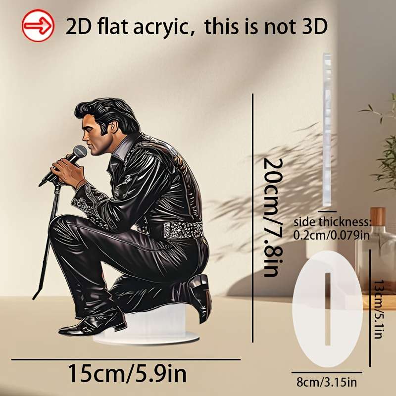 1pc 2D Flat A Stylish  Acrylic Flat Display for Singers Festive Decoration