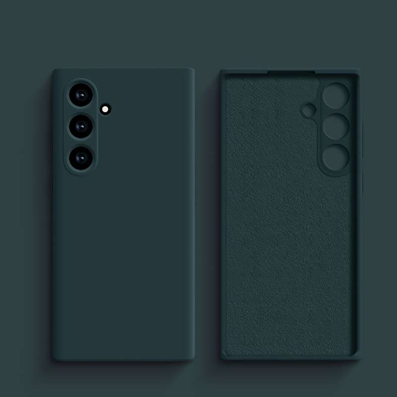 1pc Dark Green For Samsung Galaxy S25 Plus Phone Cases