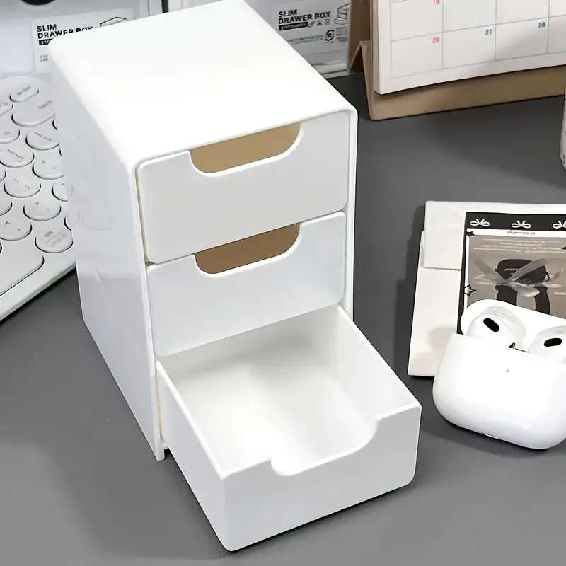 1pc 3-Tier Desk Organizer Ideal for Storing Office Supplies Jewelry And Cosmetics Lightweight And Po
