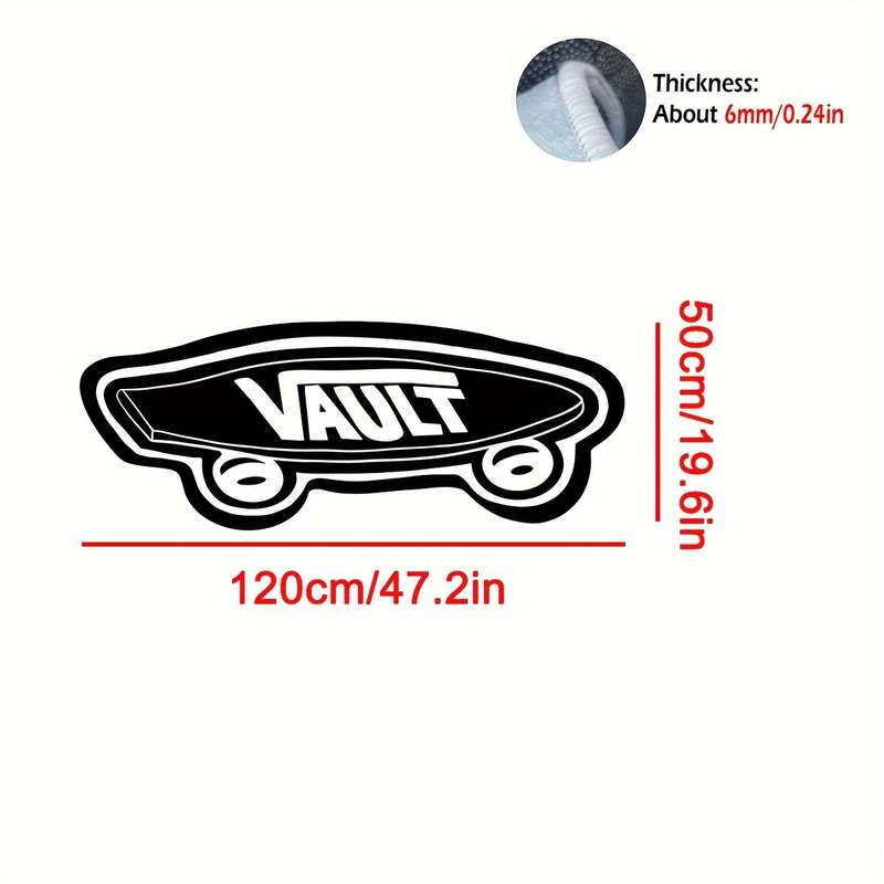1Pc 50x120cm 19.6x47.2inch Skateboardinchg Floor Mat