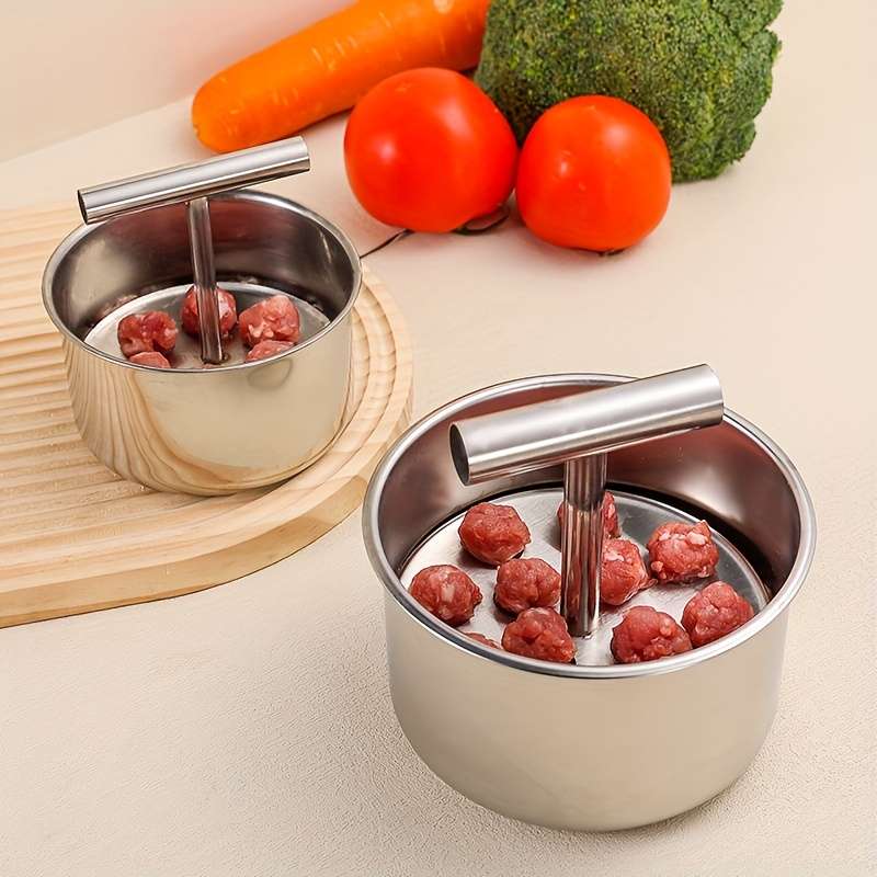 1pc 6-Hole Stainless Steel Meatball Maker Tool Quick Easy DIY Meatballs Fish Balls Cookie