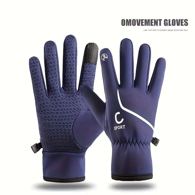 1 Pair Grey Warm Gloves