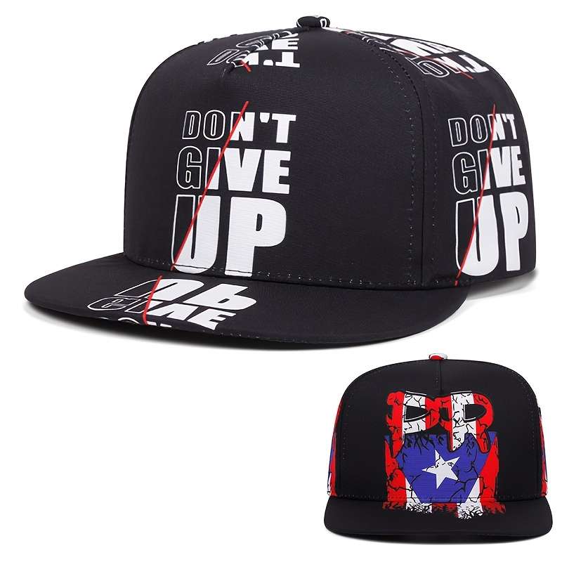 1pc High-Quality Alphabet Series Printing Flat Edge Hat Men Fashion Hip Hop Adjustable Outdoor Spor