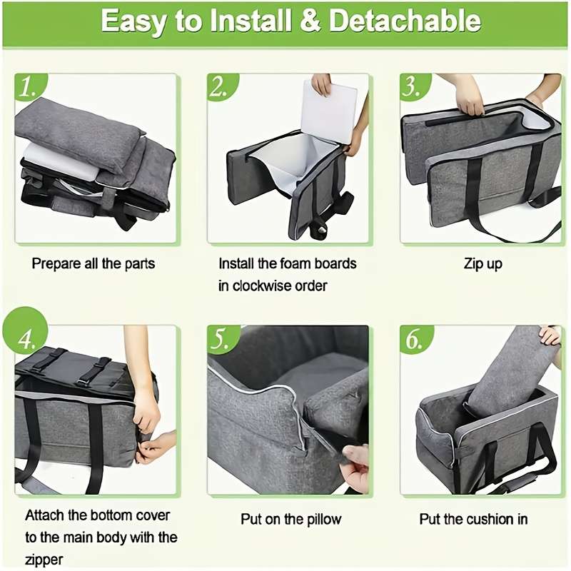 1pc Gray Regular Model with Cool Mat Pet Bag