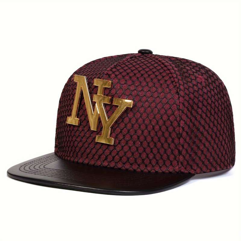 1pc Women's NY Letter Baseball Cap Outdoor Adjustable Hip-Hop Hat Sun Protection Casual Cap for Spr