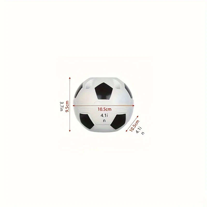 1pc Soccer Ball Desk Organizer Lightweight Plastic Pen Holder Multi-Functional Office Accessory