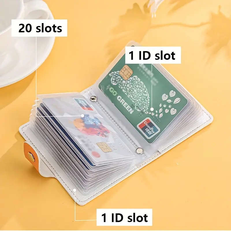 1pc Chic Women's Floral Credit Card Holder Compact Faux Leather Wallet with Snap Closure Large Capac