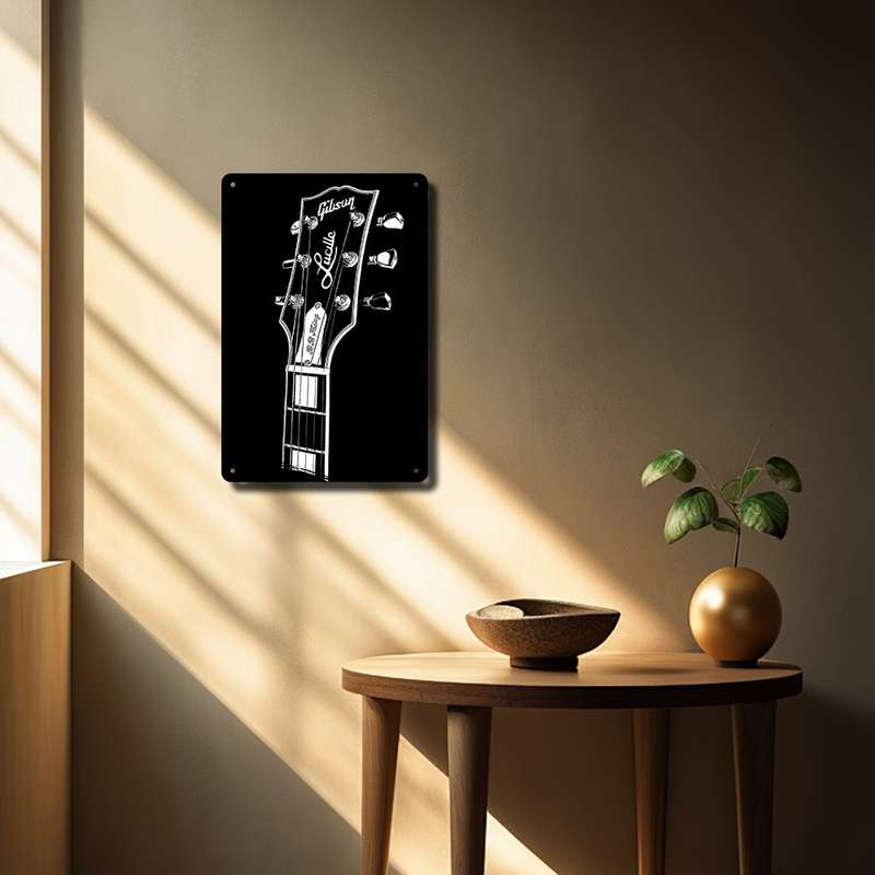1pc 2D Lucille by Gibson BB King Guitar Metal Tin Sign 20.32x30.48 cm Vintage Retro Wall Art Iro