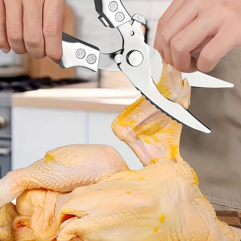 1pc One Heavy Duty Kitchen Scissors High Quality Stainless Steel Large Chicken Bone Scissors Shar