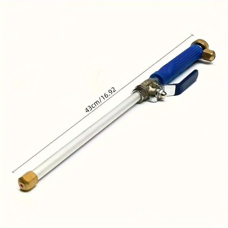 1pc High-Pressure Car Wash Water Gun with Long Aluminum Handle Adjustable Spray Nozzle for Efficient