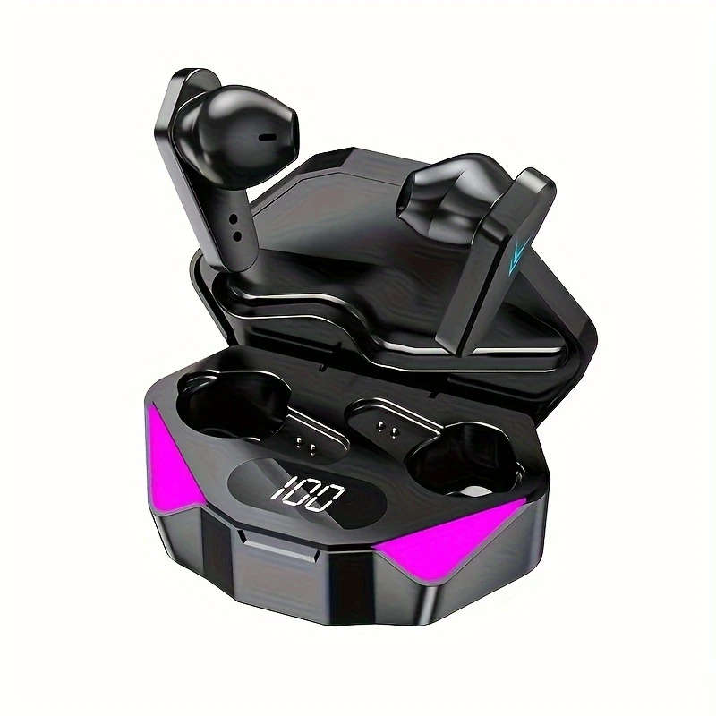1pc Wireless Headphones Gaming Headphones In-ear Headphones HD Smart Digital Display Charging Cabin