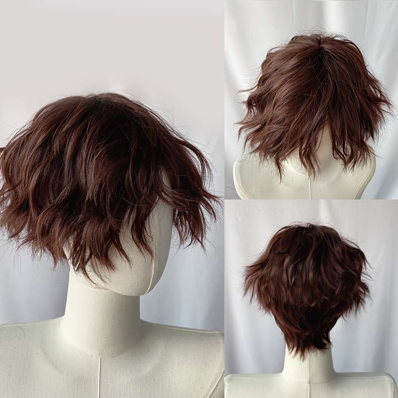 1Pc Black 20.32cm Fashion Design Wig