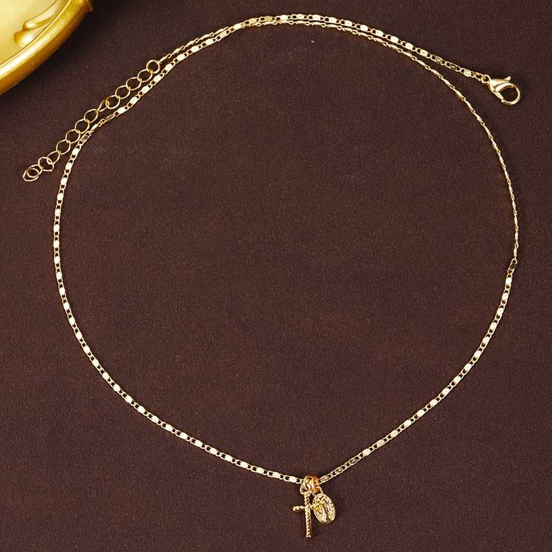 1 Piece Golden Yellow Jesus Theme Pendant