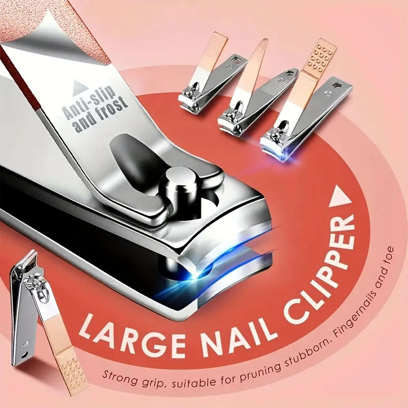 30pcs Modern Manicure Set Stainless Steel Nail Clippers Scissors Grooming Tools with Concave Blade