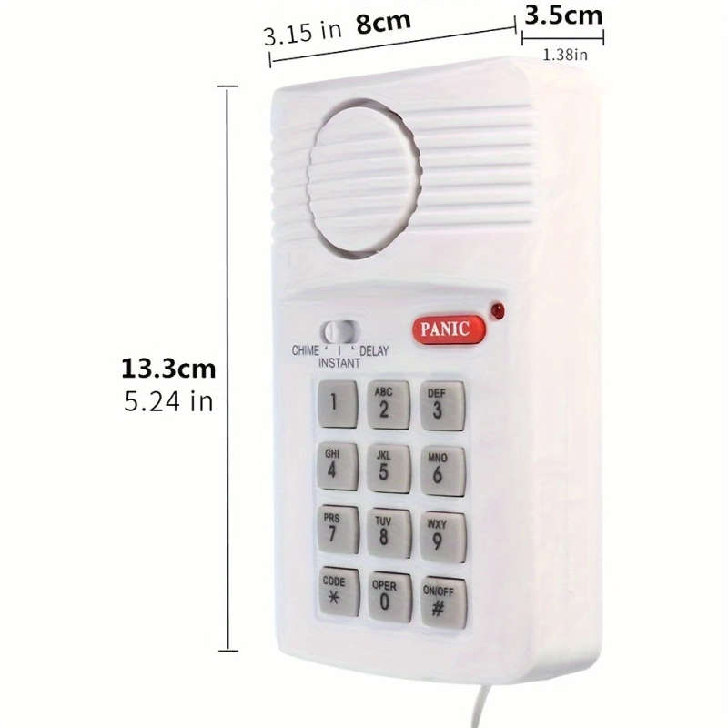1pc Wireless Home Security Alarm System with Keypad Battery-Powered Fits Doors Windows Ideal for Gar