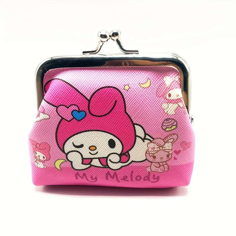 1pc For Hello Kitty Cartoon Coin Pouch Mini Clutch Kiss-Lock Purse Kawaii Storage Bag Wallet