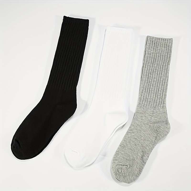 6 Pairs Of Mixed Colors One Size High Elastic Socks