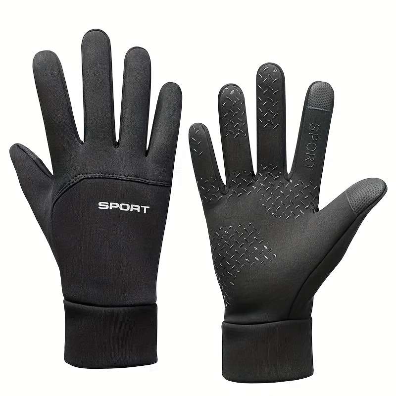 1 Pair Black Size L Outdoor Sports Gloves