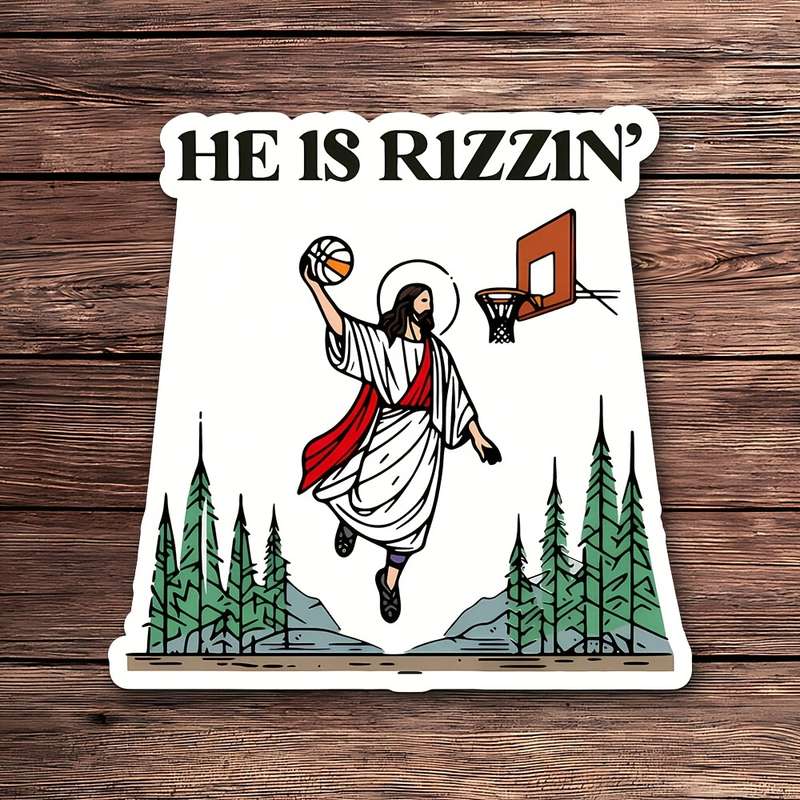 1pc 7.62 cm Jesus Christian Themed Stickers