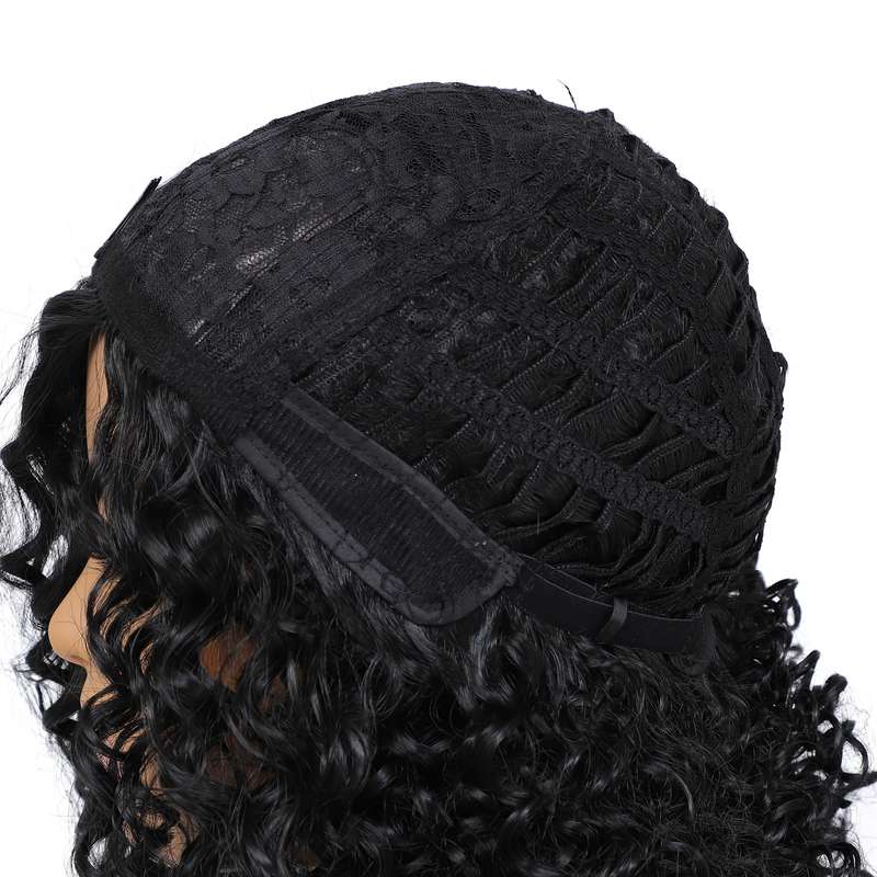 1Pc Black 30.48cm Fashion Design Wig