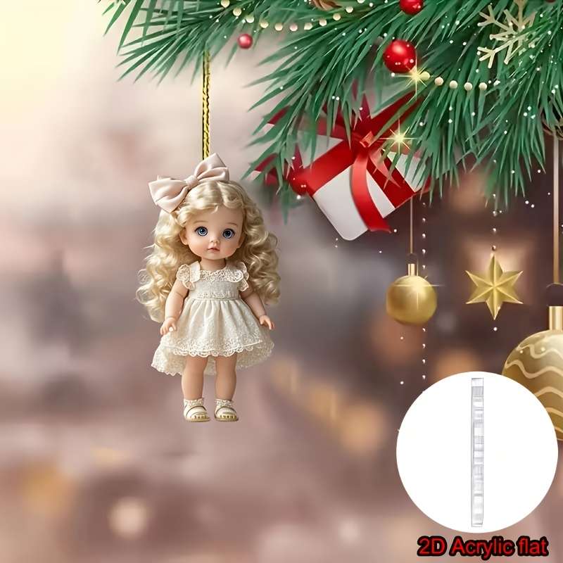 1pc 2D Flat   Classic Acrylic Doll Pendant Multi-Functional Hanging Ornament Suitable for B