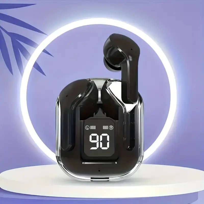 Wireless In-Ear Sports Headphones with LED Digital Display Plastic Rechargeable Lithium Polymer