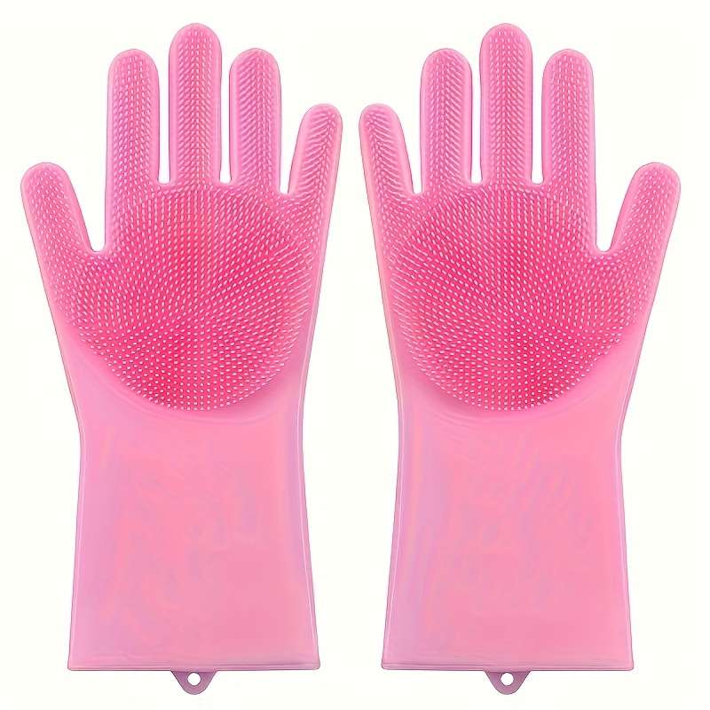 1 Pair Grey Household Cleaning Gloves