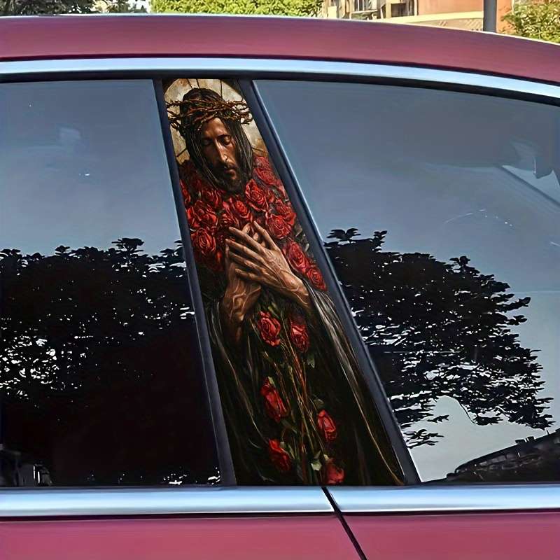 2pcs Jesus Christian Themed Stickers