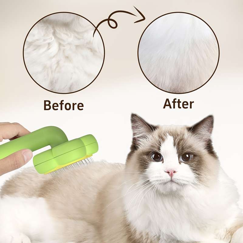 1pc Yellow Green Comb Pet Comb