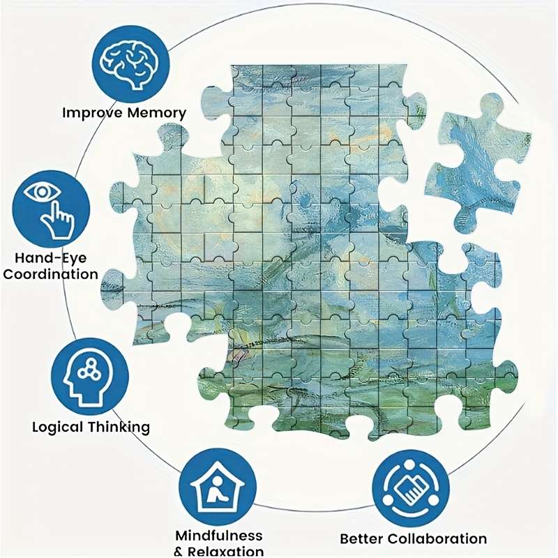1000pcs Paper Puzzle for Adults Vibrant Colorful Scenery Scenes Easy to Clean