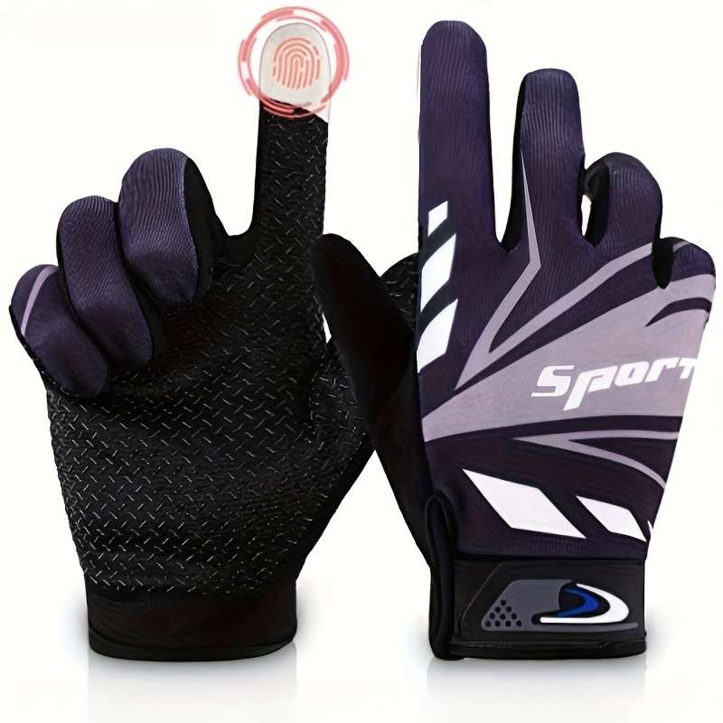1 Pair Simple Black One Size Outdoor Sports Gloves