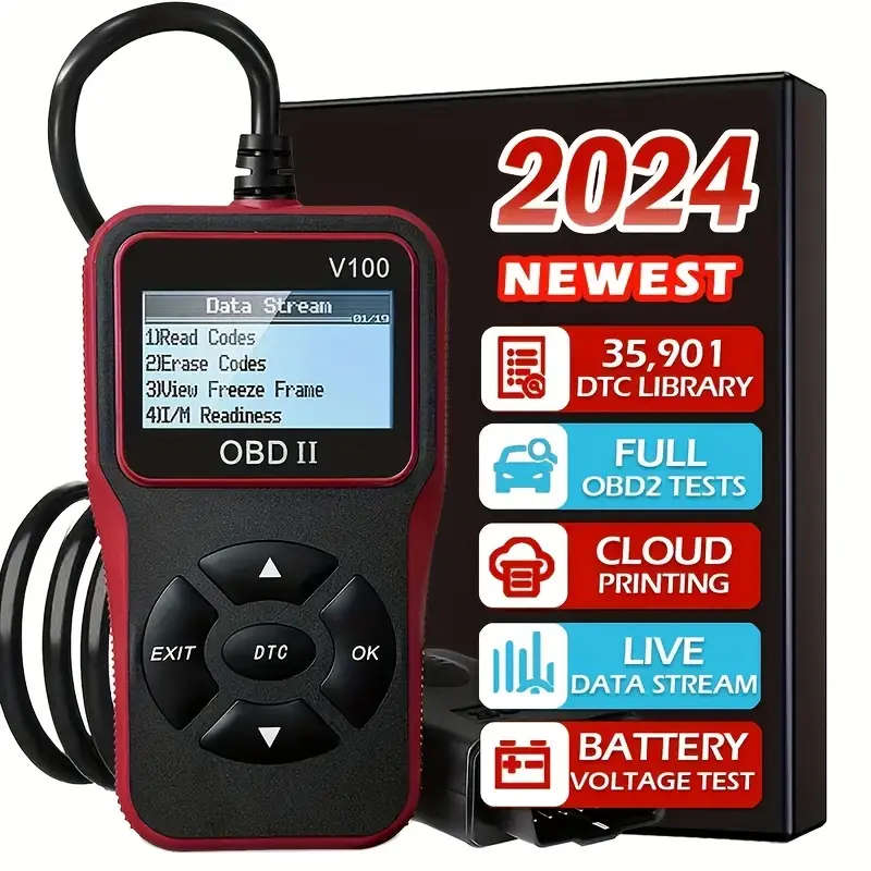1pc OBDII Protocol Cars Since 1996 No Battery Required USB Powered OBD2 Scanner with I M Ready Read
