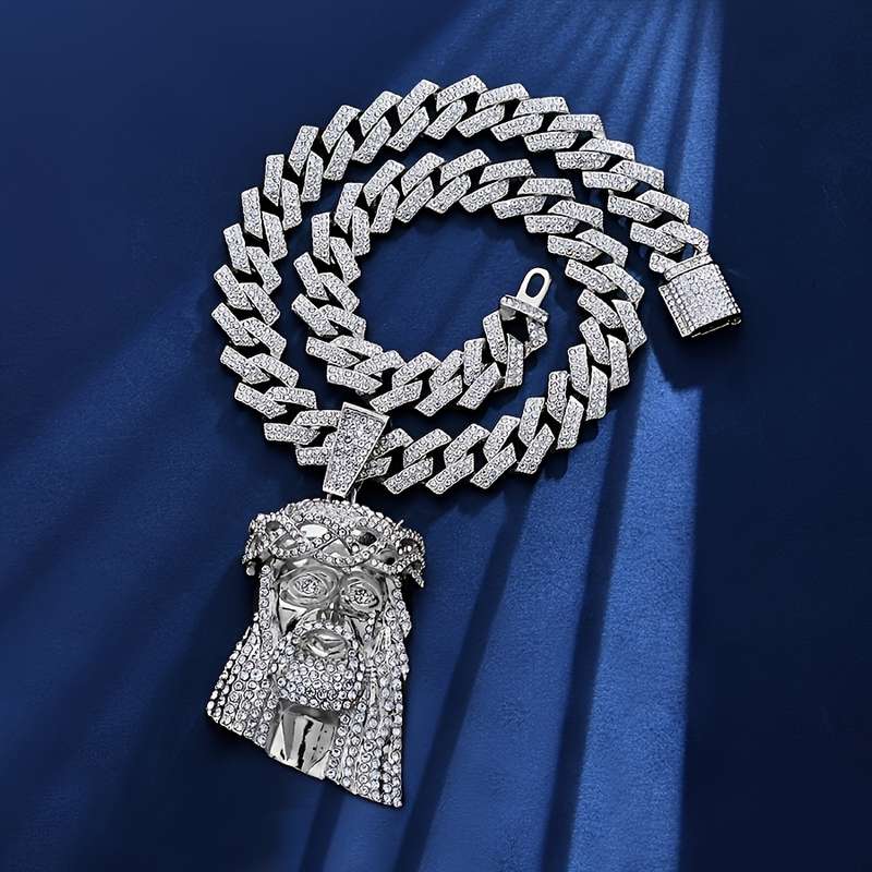 1 Piece Golden Jesus Theme Pendant
