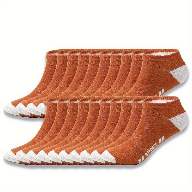 20 Pairs Orange One Size High Elastic Socks