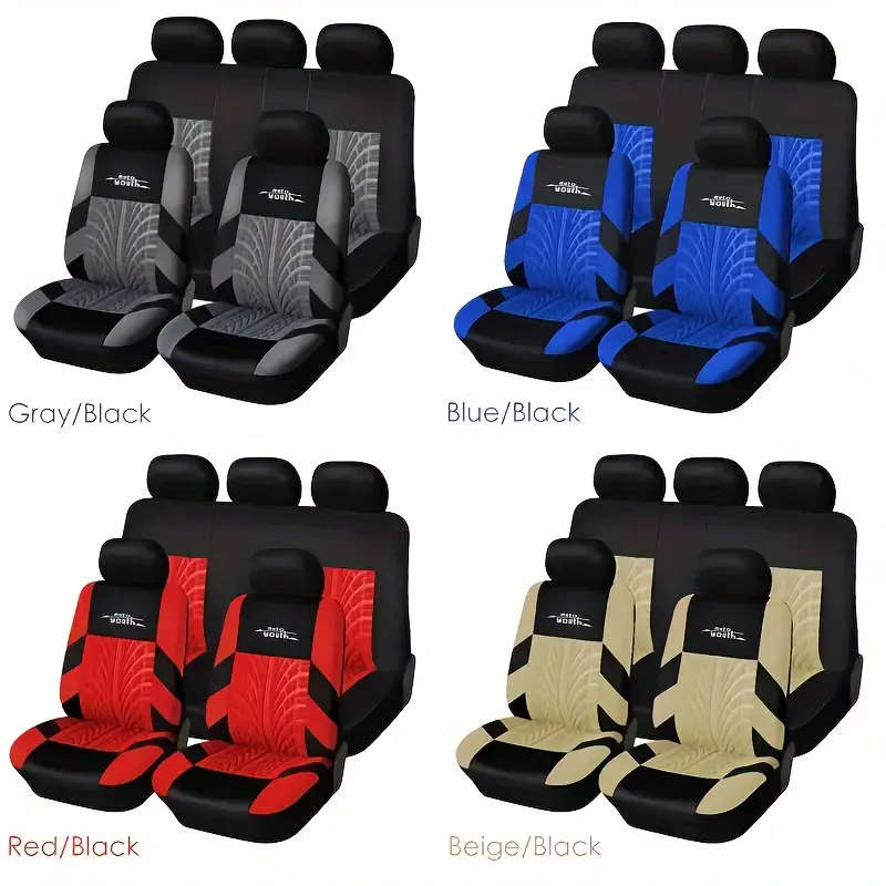 Universal Fit High-Quality Seat Cover Set for Cars Full Set Car Seat Protectors Durable Polyester