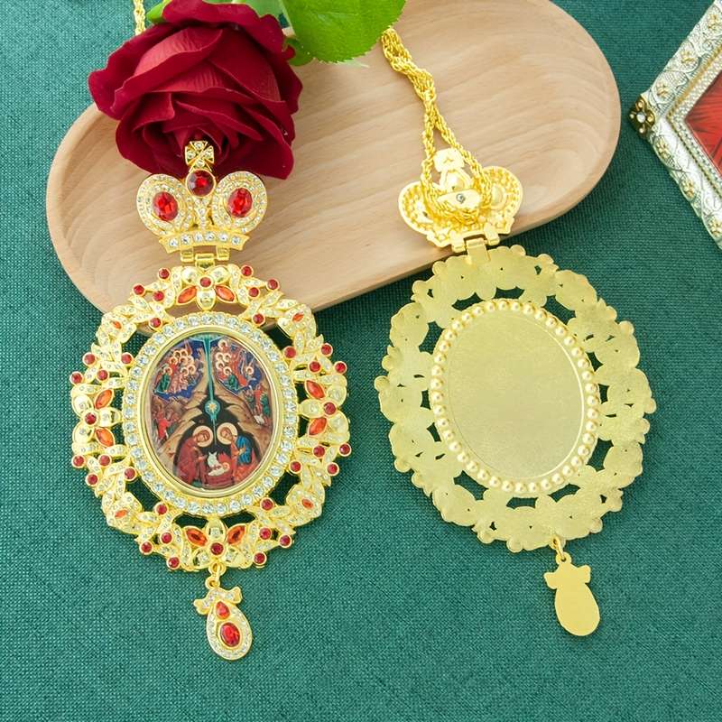 1 Piece Red Jesus Theme Pendant