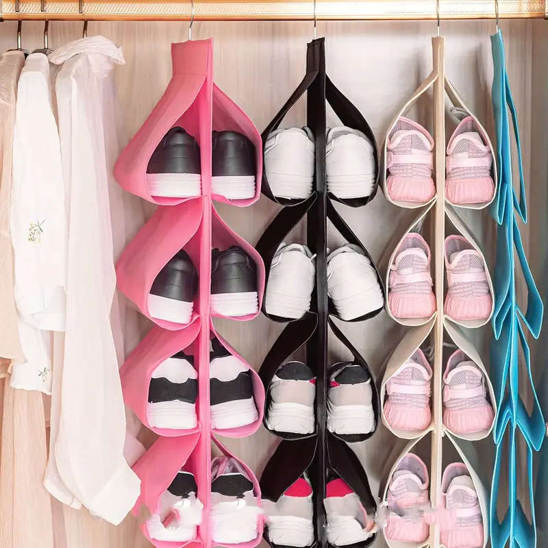 12-Compartment Foldable Dustproof Hanging Shoe Storage Bag