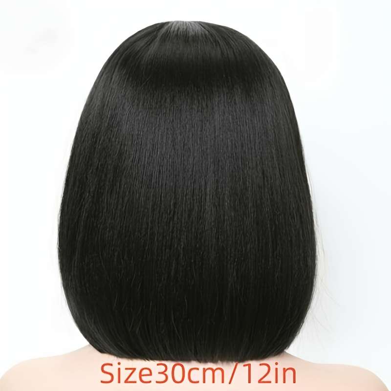 1Pc Black 30.48cm Fashion Design Wig